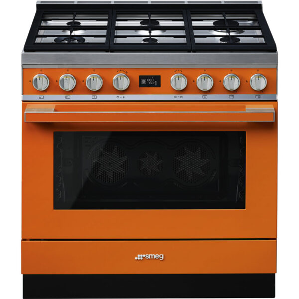 SMEG CPF9GMOR COOKER GAS ELECTRIC 90CM ORANGE POR Masons