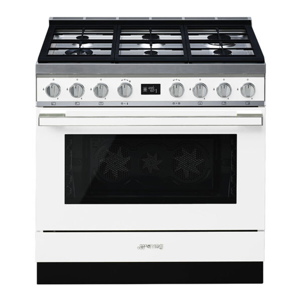 SMEG CPF9GMWH COOKER 90CM GAS ELECTRIC ICE WHITE Masons