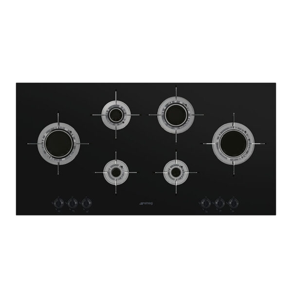 SMEG PVL6106CN DOLCE GAS HOB 100CM BLK GLASS Masons