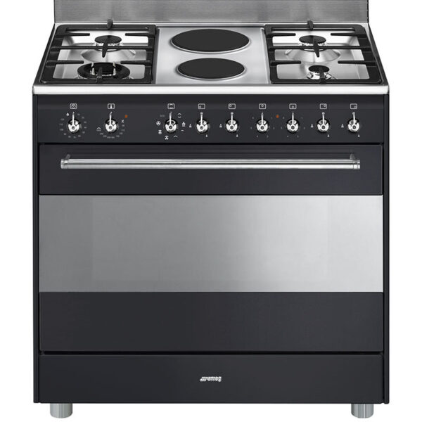 SMEG SSA92MAA9 COOKER ANTHRACITE 90CM 4GAS/2ELEC Masons