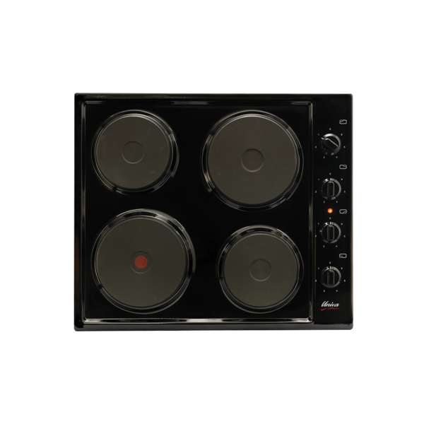 UNIVA U156B 4 PLATESOLID HOB CP BLK Masons