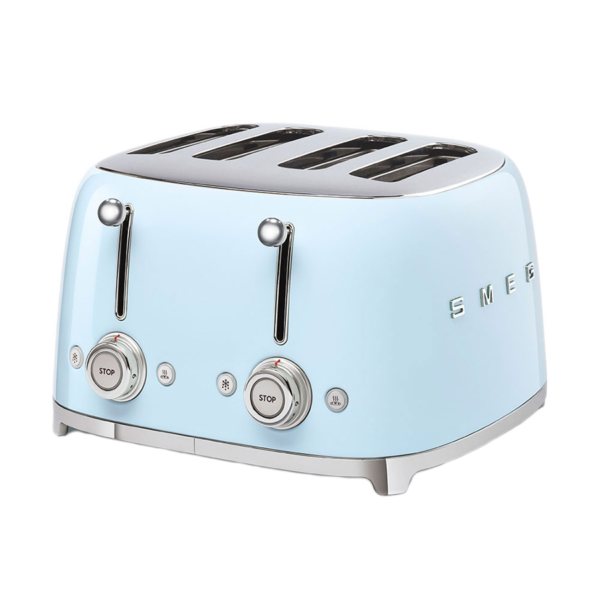 SMEG TSF03PBSA PASTEL BLUE 4 SLICE SQUARE TOASTER Masons