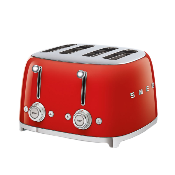 SMEG TSF03RDSA FIERY RED 4 SLICE SQUARE TOASTER Masons