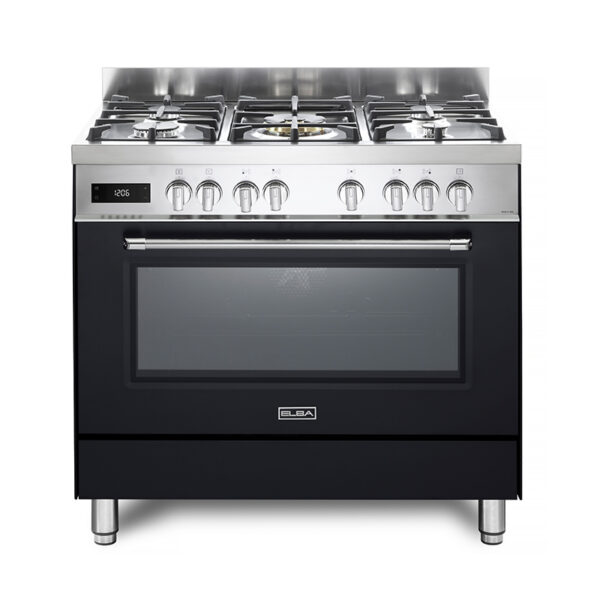 ELBA 9S4EX937NB 5 PLATE GAS + ELECTRIC STOVE 90CM Masons