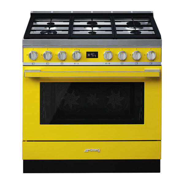 SMEG CPF9GMYW PORTOFINO YELLOW GAS STOVE Masons