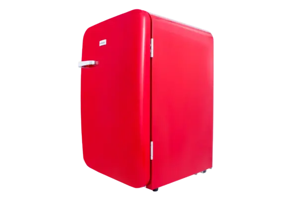 SNOMASTER DBQ-220E UNER COUNTER RED RETRO FREEZER Masons