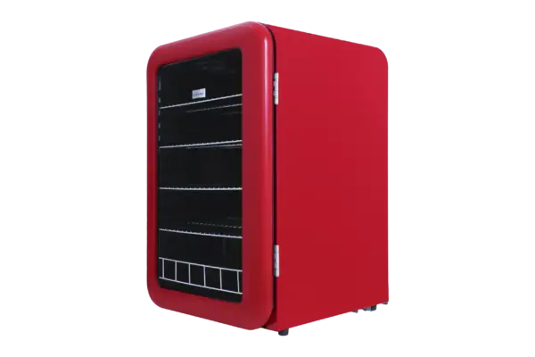 SNOMASTER SM-200R 115L GLASS DOOR BEVERAGE COOLER RED Masons