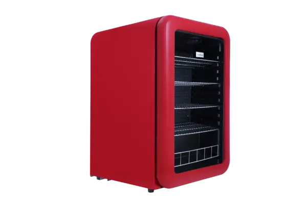 SNOMASTER SM-200R 115L GLASS DOOR BEVERAGE COOLER RED Masons