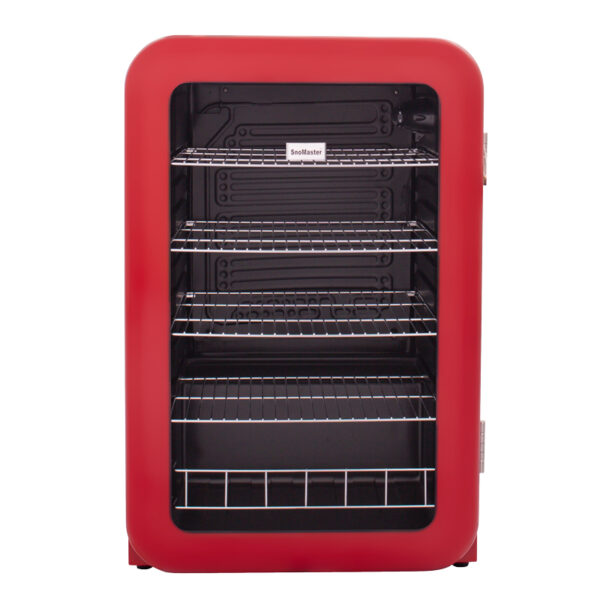 SNOMASTER SM-200R 115L GLASS DOOR BEVERAGE COOLER RED Masons