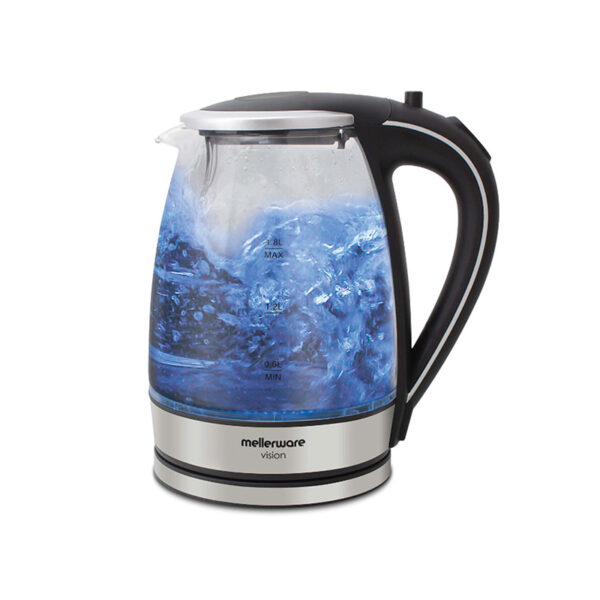 MELLERWARE 22300B AZURE GLASS KETTLE BLUE 1.8L