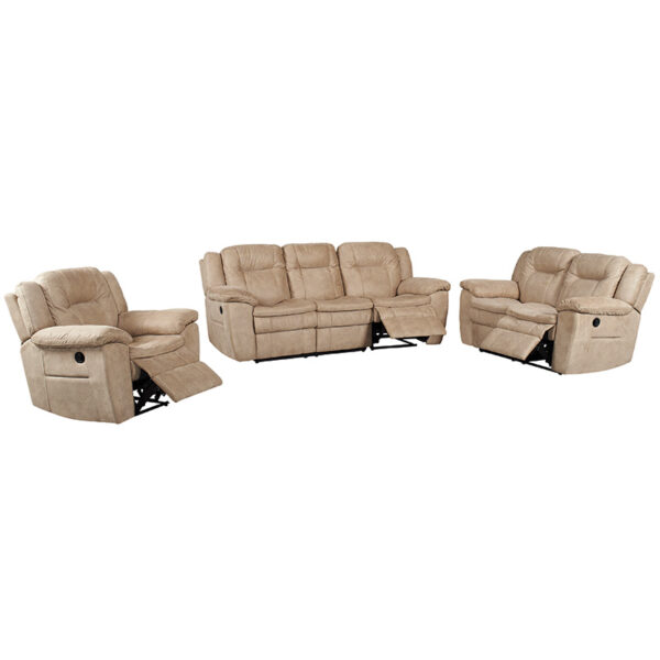 LAZBOY EMPIRE LOUNGE SUITE 3 PCE 5 ACTION FABRIC