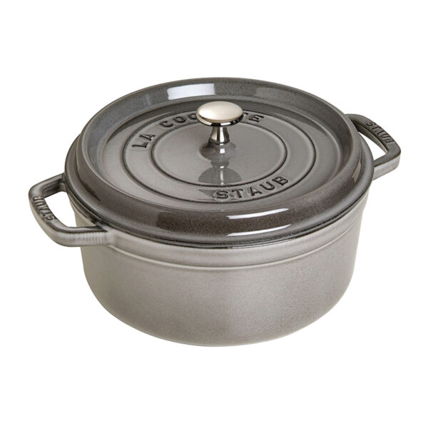 STAUB STB1102418 3,8L Round Cast Iron Casserole, Grey