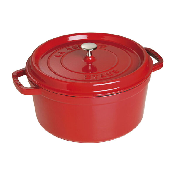 STAUB STB1102806 6.7L Round Cast Iron Casserole, Cherry