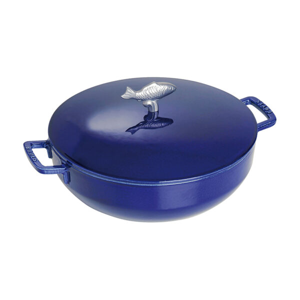 STAUB 4.65L Round Bouillabaisse Cast Iron Casserole, Dark