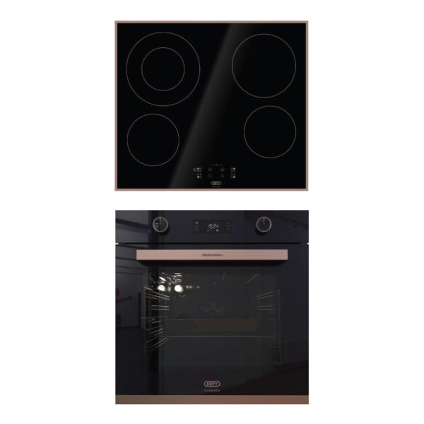 DEFY DCB115 ROSE GOLD OVEN/HOB SET 600MM Masons