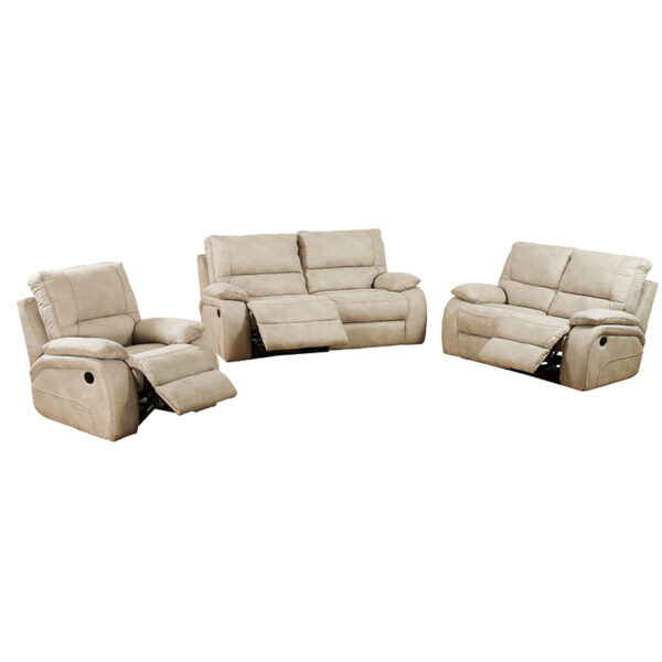 LAZBOY VINCENT 3 PCE LOUNGE SUITE FABRIC 5 RECLINERS