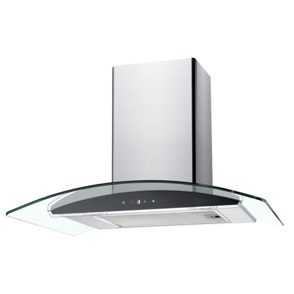 FALCO AR-60-501 60CM CURVED GLASS S/STEEL CHIMNEY Masons