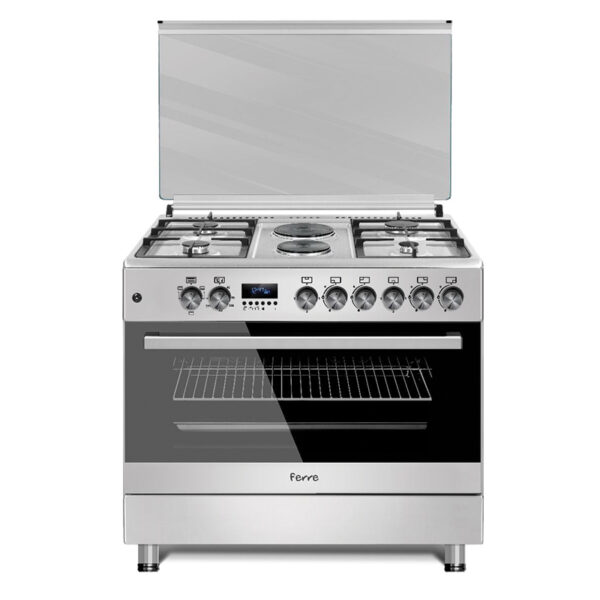 FERRE F9S42E3 90X60 4 GAS 2 ELEC, ELEC OVEN, STAINLESS STEEL Masons