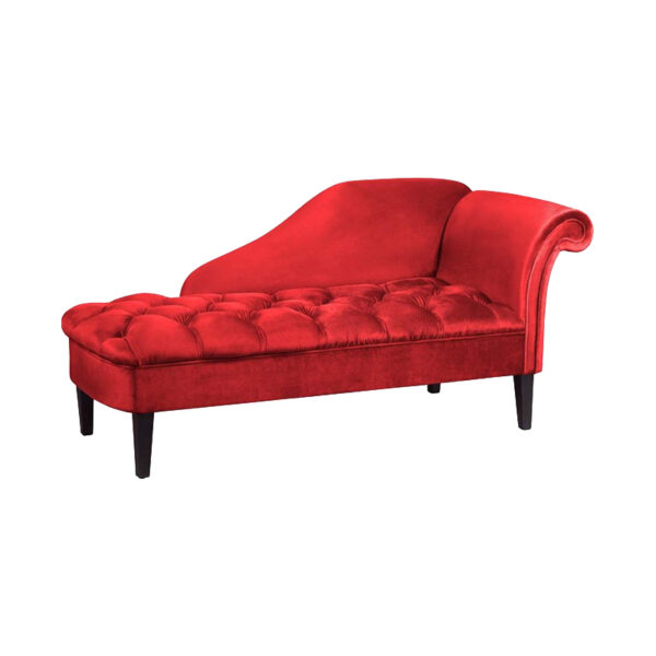 PRINCESS CHAISE FABRIC RED VELVET Masons