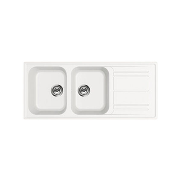 SMEG LZ116B WHITE DOUBLE BOWL SINK Masons