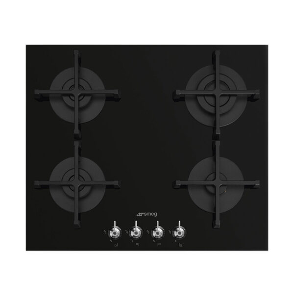 SMEG PV364NSA 60CM GAS HOB 4 BNR TEMPERED GLASS BLACK