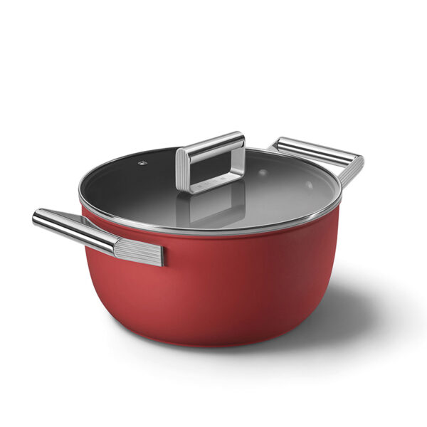 SMEG CKFC2411RDM 24CM CASSERROLE RED Masons