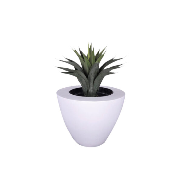 URN573 ORNAMENTAL POT SMALL WHITE