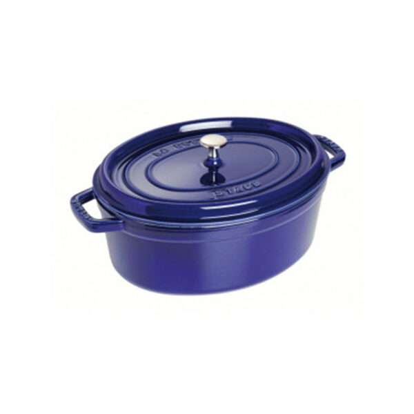 STAUB 1103391 Oval Cocotte Oven, 7 Quart, Dark Blue