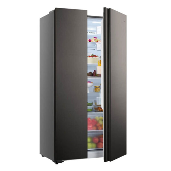 HISENSE H670SIT TITANIUM INOX DOUBLE DOOR FRIDGE Masons