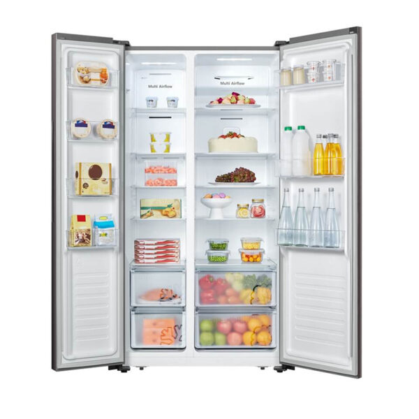 HISENSE H670SIT TITANIUM INOX DOUBLE DOOR FRIDGE Masons