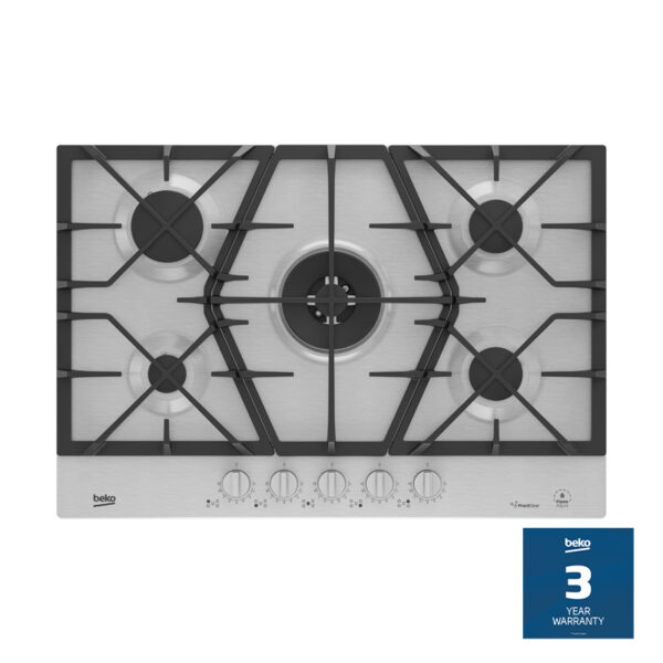 BEKO HIAW75226SXE BUILT IN GAS HOB INOX 75CM