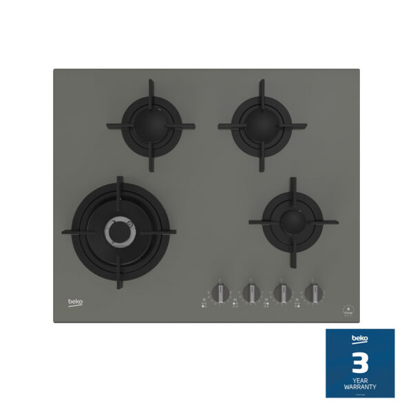 BEKO KOCW64225XDSI BUILT IN GAS ON GLASS GRION HOB 65CM Masons