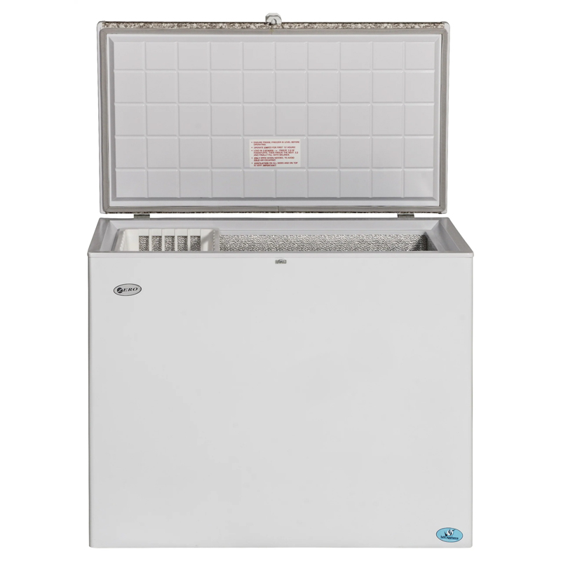 zero gas electric chest freezer white