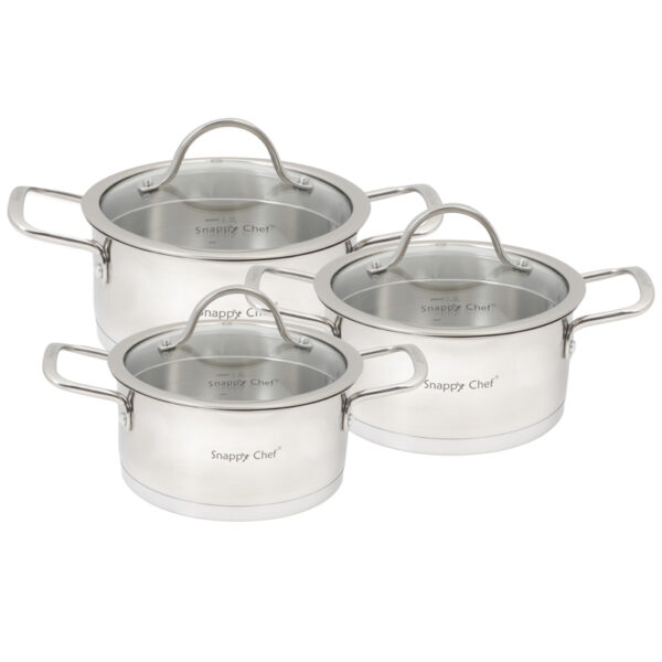 SNAPPY CHEF SSCS006 6PC PLATINUM POT SET