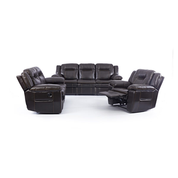 LAZBOY EMPIRE 3 PIECE FULL LEATHER L/SUITE 5 RECLINERS