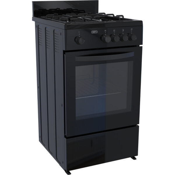 Defy - 4 Burner Full Gas Stove - Black- DGS 568 Masons