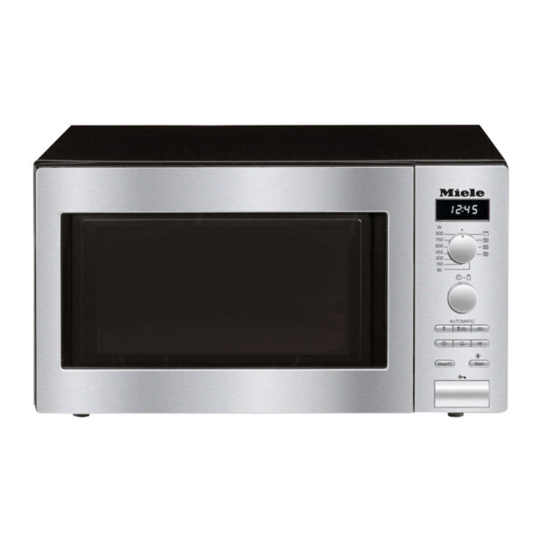 Miele - Free-Standing in CleanSteel. 26L, Max 900W Microwave Masons