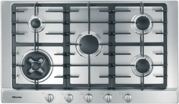 MIELE KM2052G 90CM S/STEEL 5 BURNER GAS HOB