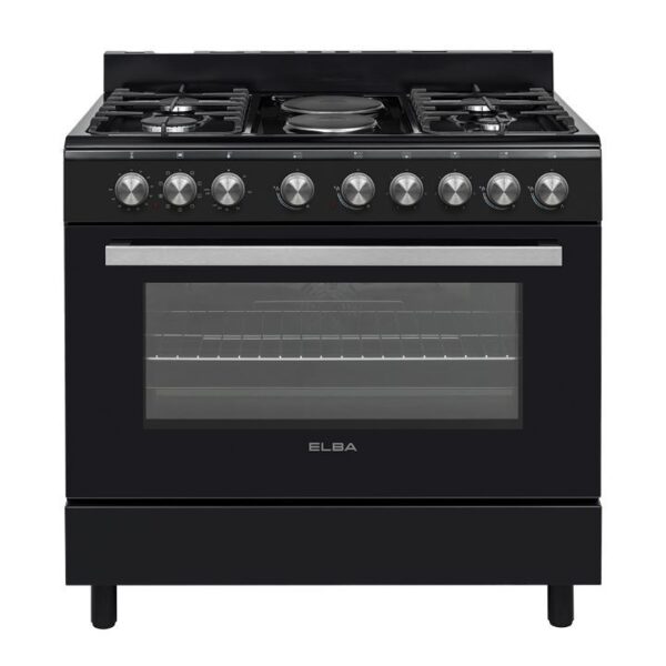 ELBA 96CL727B ESSENTIAL 90CM 4 GAS 2 ELECTRIC STOVE BLACK Masons