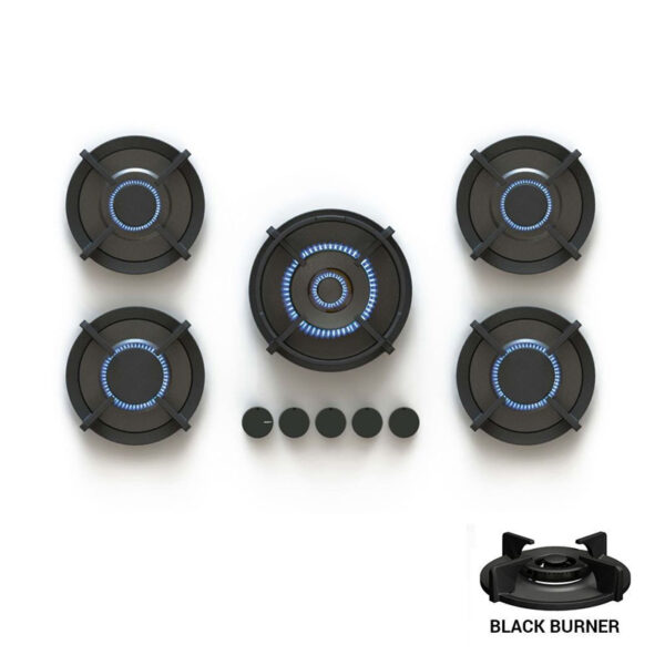 PITT ELBRUSXL-B 5 BURNER BLACK RANGE