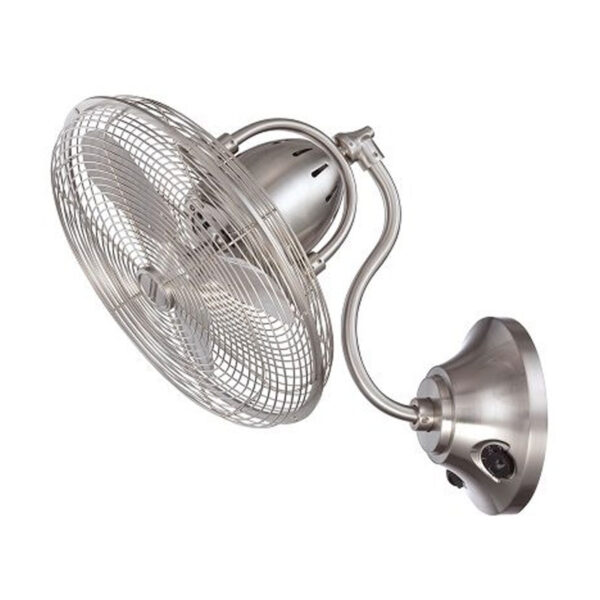 DECO 30CM METAL WALL FAN S/CHROME