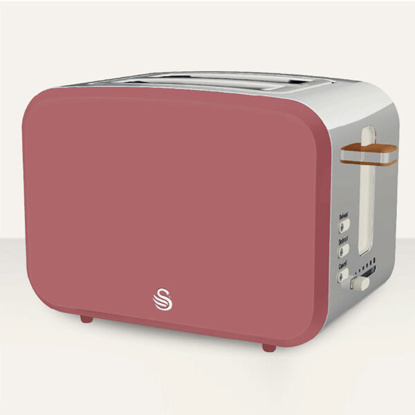 SWAN SNT2FR NORDIC FUSCHIA ROSE 2 SLICE TOASTER