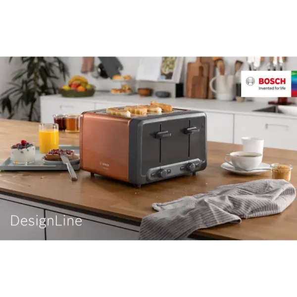 BOSCH TAT4P449GB BRONZE 4 SLICE TOASTER Masons