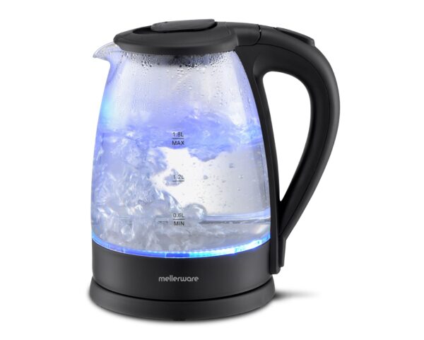 MELLERWARE 22300BK BLACK FINISH GLASS KETTLE Masons