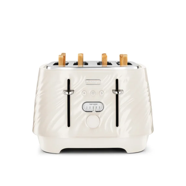 DELONGHI CTDS4003.CR BALLERINA SETA: 4 SLICE TOASTER-BEIGE Masons