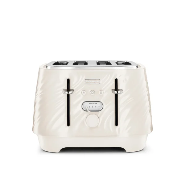 DELONGHI CTDS4003.CR BALLERINA SETA: 4 SLICE TOASTER-BEIGE Masons