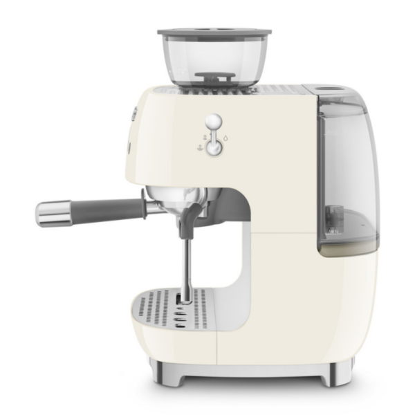 SMEG EGF03CREU ESPRESSO COFFEE MACHINE W/GRINDER CREAM - Image 3