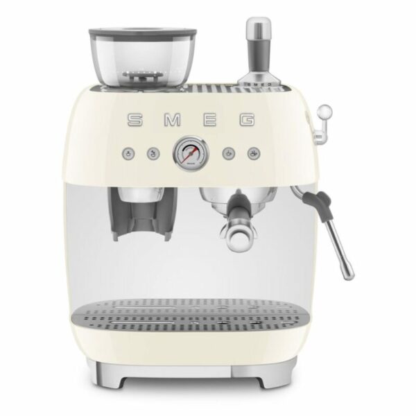 SMEG EGF03CREU ESPRESSO COFFEE MACHINE W/GRINDER CREAM