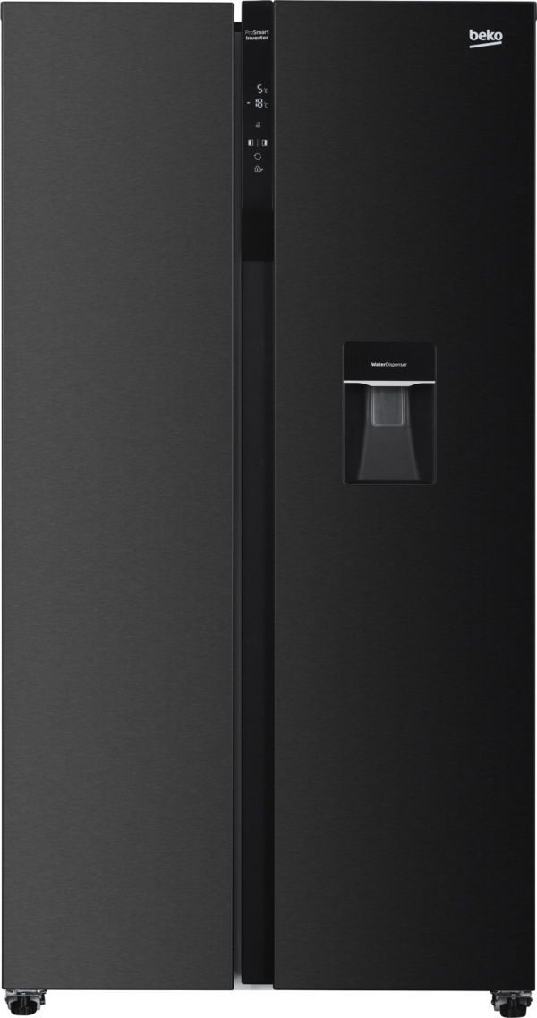 BEKO GNO532B 91CM SIDE-BY-SIDE DARK INOX HARVEST FRESH