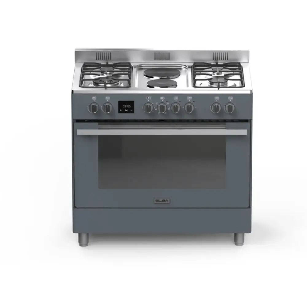 ELBA 9S4EX737SG 90CM 4GAS BURNER WITH 2 ELECTRIC STOVE